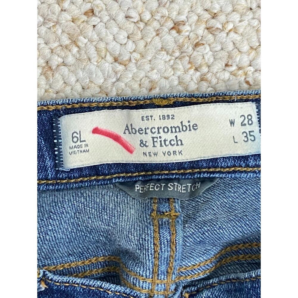 Abercrombie & Fitch Womens Skinny Jeans Size 6L 31x35 5 Blue Perfect Stretch - Picture 6 of 12